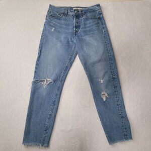 VTG Levi's Wedgie "Big E" Women's Blue Straight Leg Distressed Jeans Size 27x27